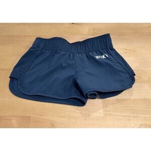 Roxy Girl's Navy Board Shorts Size 8 / Small Swim Surf Activewear Elastic Waist